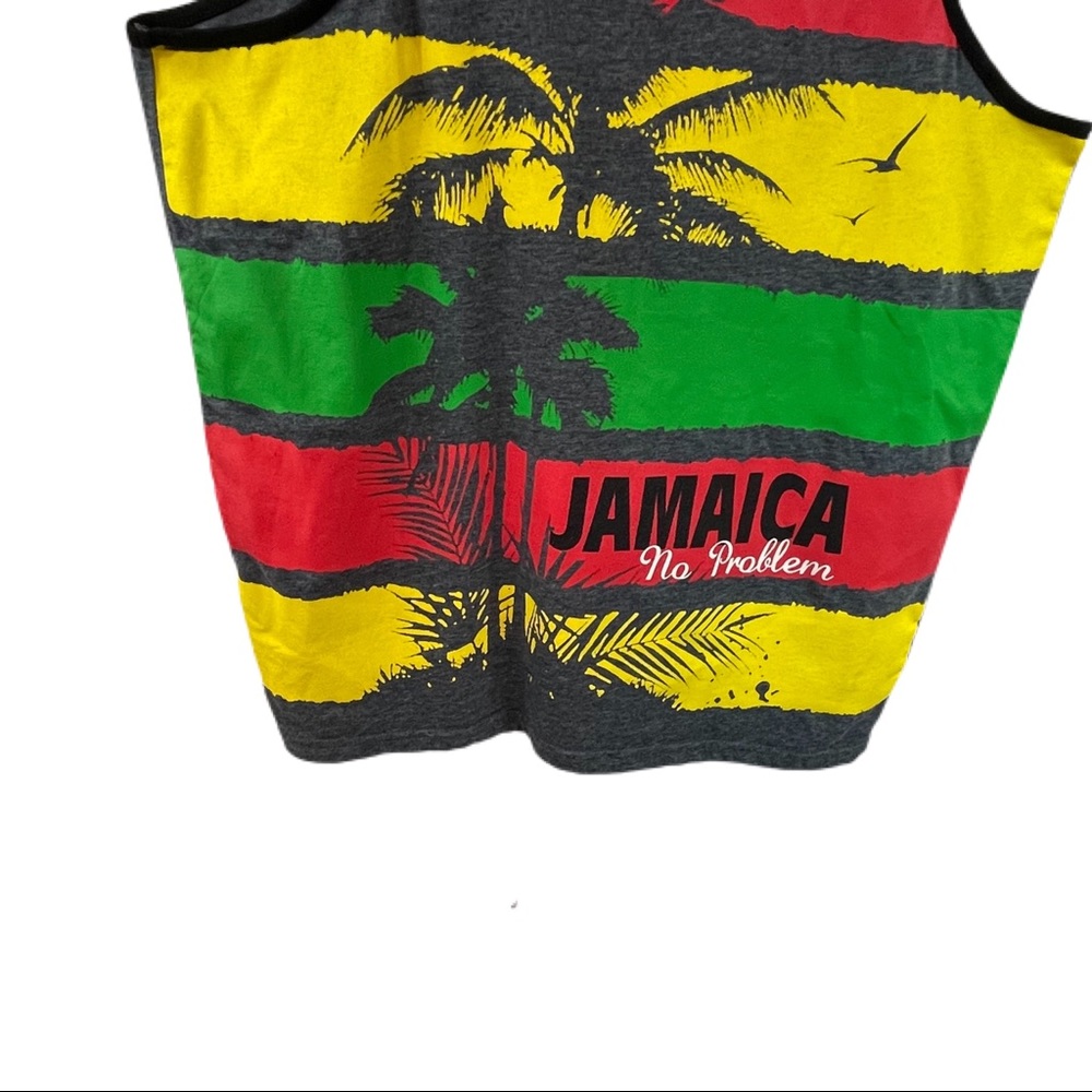 Surf Classics Jamaica No Problem Tee Tank L Palm Trees Beach - Picture 3 of 8